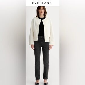 EVERLANE The Original Cheeky Jean Washed Black Sz 23 Crop